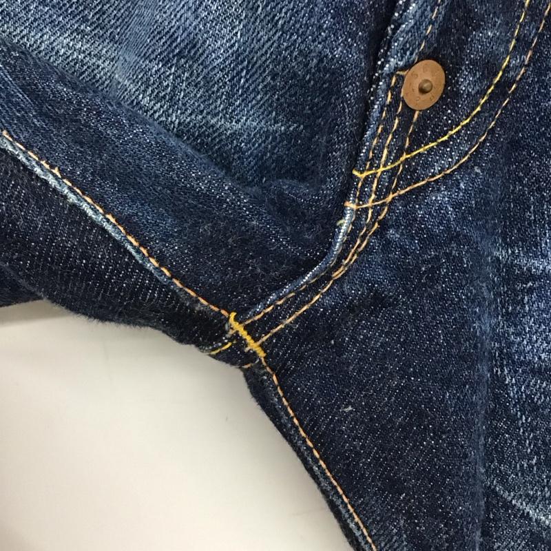 エヴィス EVISU パンツ デニム、ジーンズ デニムパンツ スリムパンツ カジュアルパンツ 29インチ ダメージ加工 インディゴ / インディゴ / Indigo メンズ USED 古着 中古 10154685