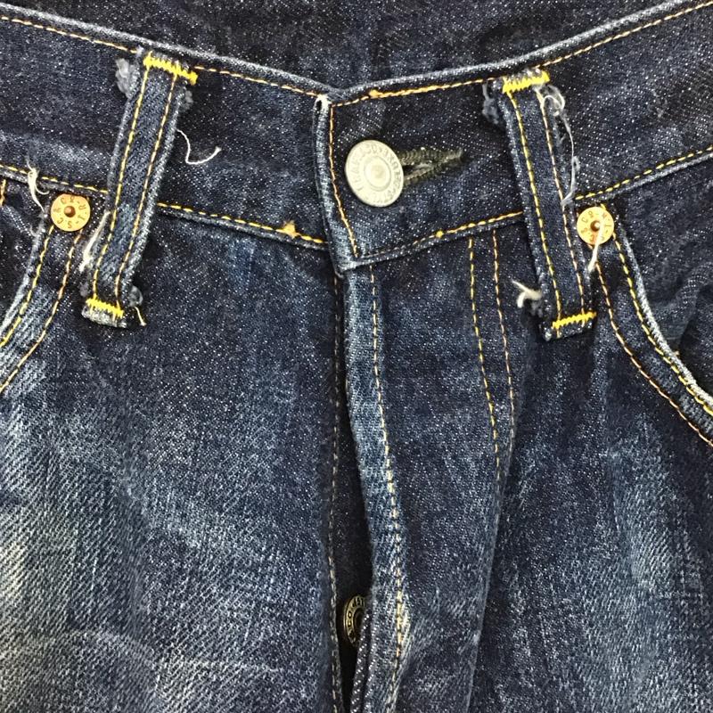 エヴィス EVISU パンツ デニム、ジーンズ デニムパンツ スリムパンツ カジュアルパンツ 29インチ ダメージ加工 インディゴ / インディゴ / Indigo メンズ USED 古着 中古 10154685