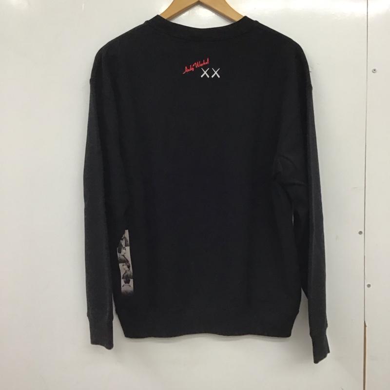 ユニクロ UNIQLO トレーナー 長袖 341-476119 スウェット M プリント 黒 / ブラック / black メンズ USED 古着 中古 10154690