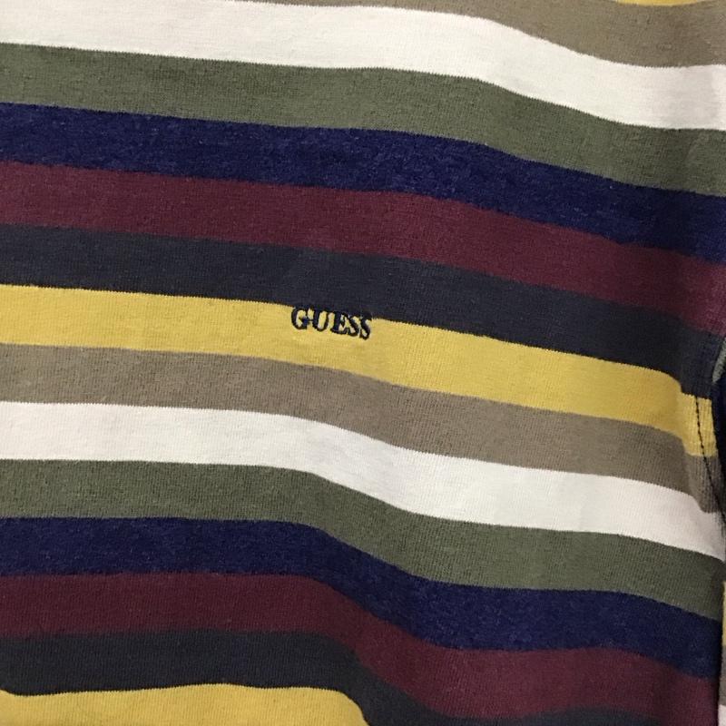 ゲス Guess Tシャツ 長袖 長袖カットソー プリントカットソー クルーネック M ロゴ、文字 マルチカラー / マルチカラー / multicolor メンズ USED 古着 中古 10154694