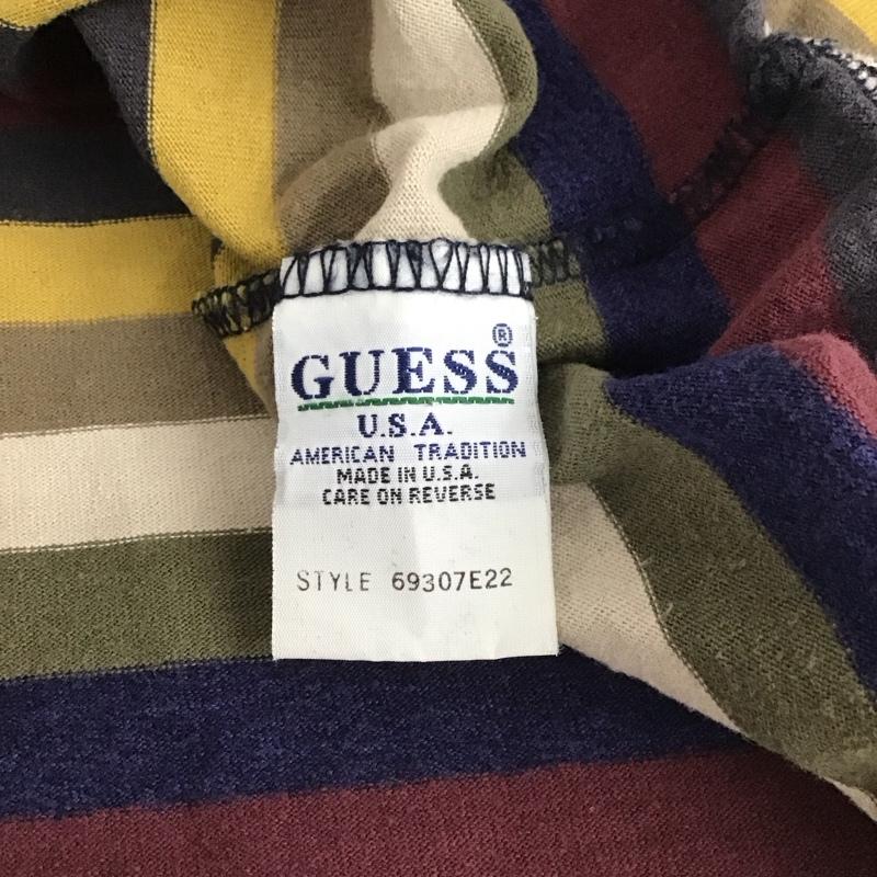 ゲス Guess Tシャツ 長袖 長袖カットソー プリントカットソー クルーネック M ロゴ、文字 マルチカラー / マルチカラー / multicolor メンズ USED 古着 中古 10154694