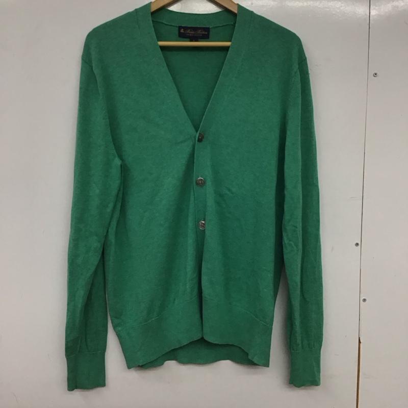 ブルックスブラザーズ BROOKS BROTHERS カーディガン 長袖 長袖カーディガン フロントボタン S 無地 薄緑 / ライトグリーン / メンズ USED 古着 中古 10154695