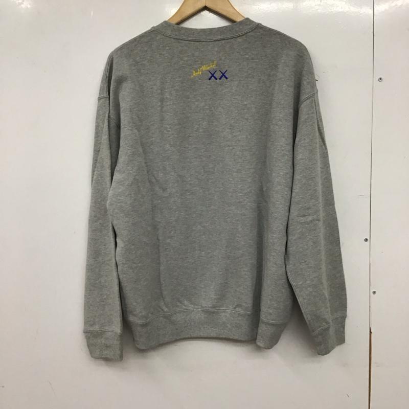 ユニクロ UNIQLO トレーナー 長袖 341-472951 スウェット トレーナー M プリント 灰 / グレー / gray メンズ USED 古着 中古 10154696