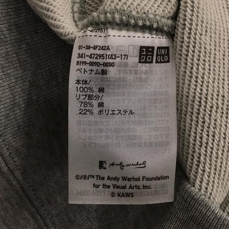 ユニクロ UNIQLO トレーナー 長袖 341-472951 スウェット トレーナー M プリント 灰 / グレー / gray メンズ USED 古着 中古 10154696