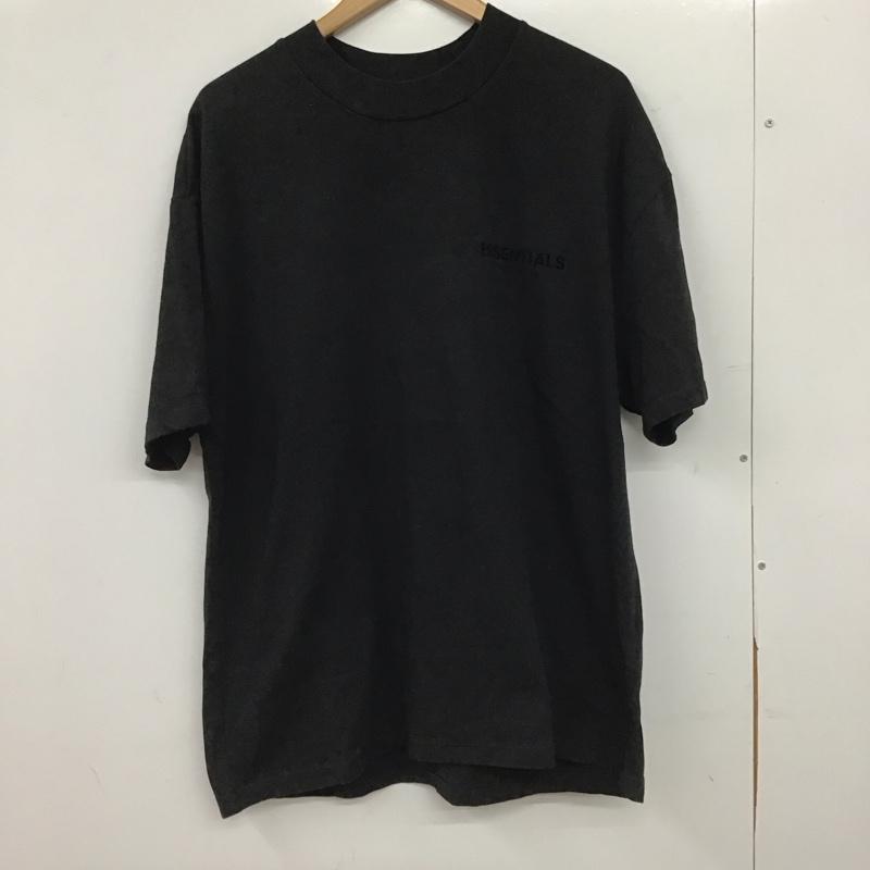 エッセンシャルズ ESSENTIALS Tシャツ 半袖 半袖カットソー プリントTシャツ クルーネックカットソー M ロゴ、文字 黒 / ブラック / black メンズ USED 古着 中古 10154699