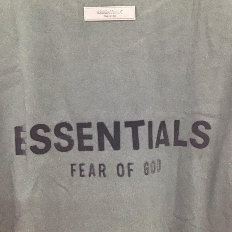 エッセンシャルズ ESSENTIALS Tシャツ 半袖 半袖カットソー プリントTシャツ クルーネックカットソー M ロゴ、文字 黒 / ブラック / black メンズ USED 古着 中古 10154699