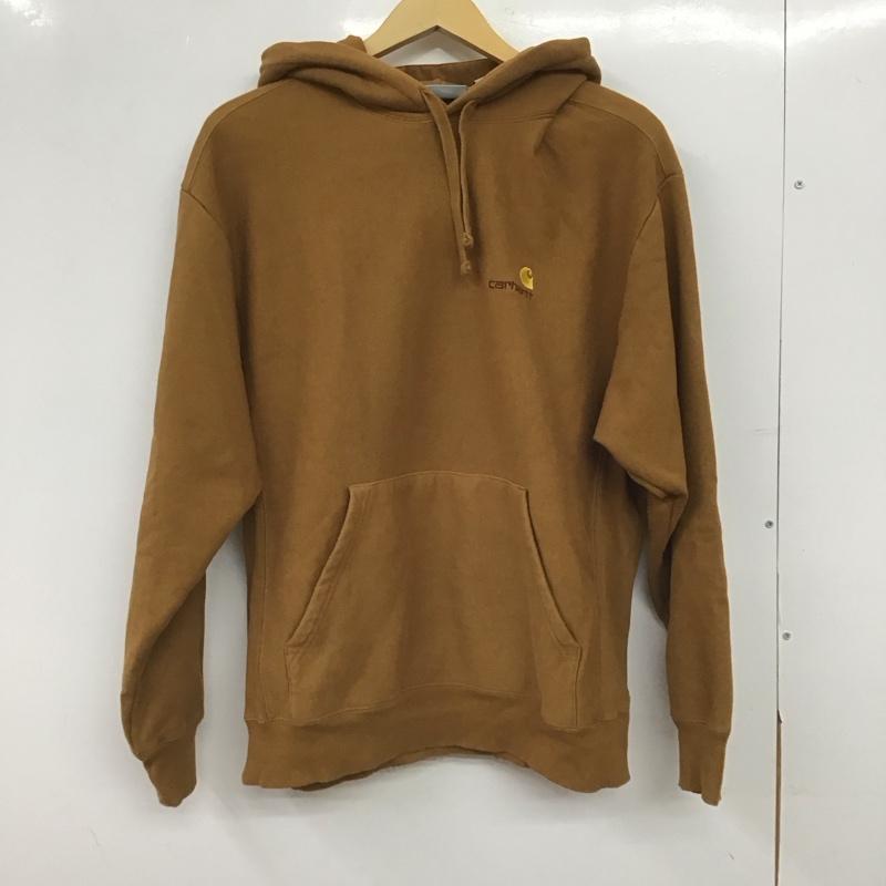 カーハート Carhartt パーカー 長袖 長袖パーカー プルオーバーパーカー スウェット L ロゴ、文字 キャメル / キャメル / メンズ USED 古着 中古 10154701