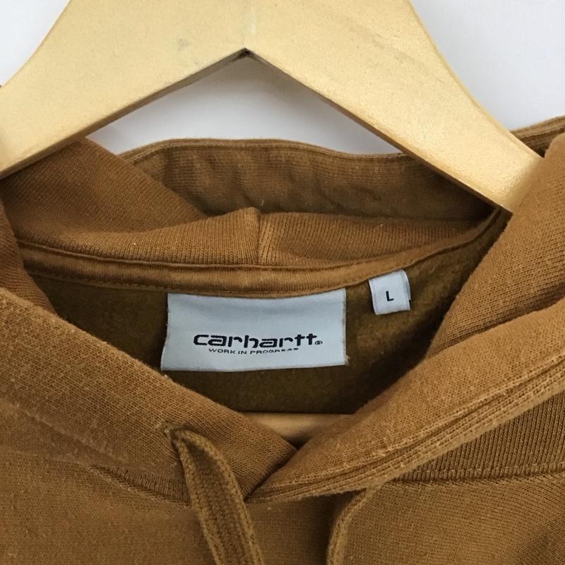 カーハート Carhartt パーカー 長袖 長袖パーカー プルオーバーパーカー スウェット L ロゴ、文字 キャメル / キャメル / メンズ USED 古着 中古 10154701