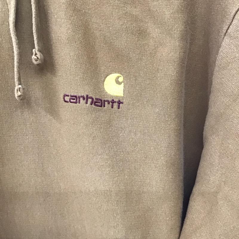 カーハート Carhartt パーカー 長袖 長袖パーカー プルオーバーパーカー スウェット L ロゴ、文字 キャメル / キャメル / メンズ USED 古着 中古 10154701