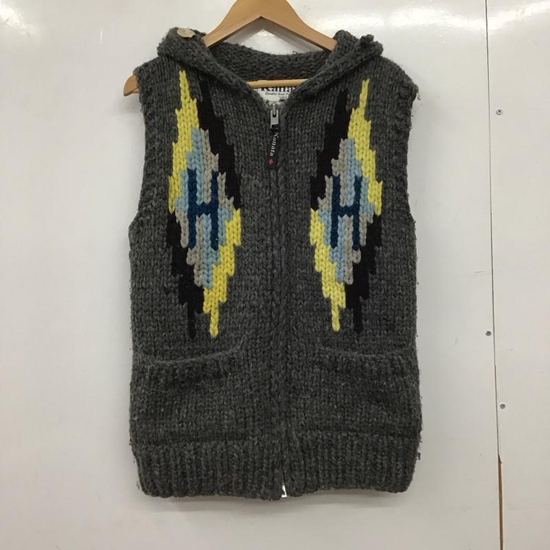 カナタ KANATA ベスト ベスト ジップアップベスト ノースリーブカットソー ニット プリント マルチカラー / マルチカラー / multicolor メンズ USED 古着 中古 10154702