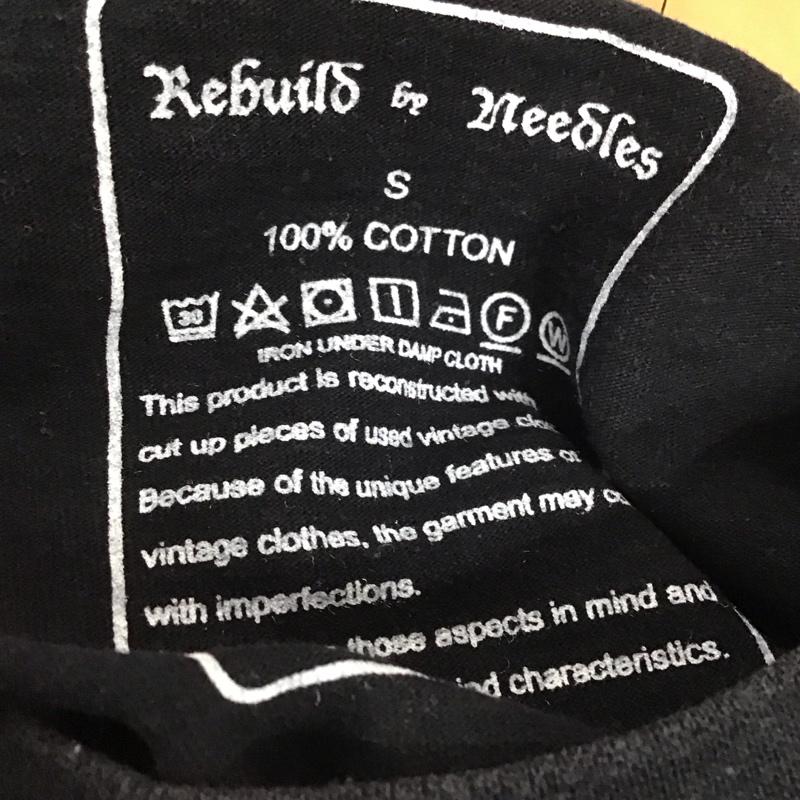 ニードルス Needles Tシャツ 半袖 半袖カットソー プリントTシャツ クルーネックカットソー S プリント 黒 / ブラック / black メンズ USED 古着 中古 10154710