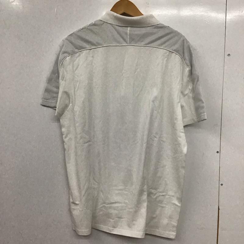 カルバン・クライン Calvin Klein ポロシャツ 半袖 半袖ポロシャツ カラーシャツ 半袖カットソー XL ロゴ、文字 白 / ホワイト / white メンズ USED 古着 中古 10154711