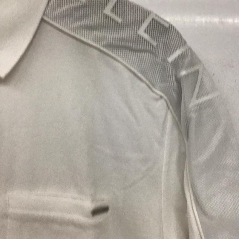 カルバン・クライン Calvin Klein ポロシャツ 半袖 半袖ポロシャツ カラーシャツ 半袖カットソー XL ロゴ、文字 白 / ホワイト / white メンズ USED 古着 中古 10154711