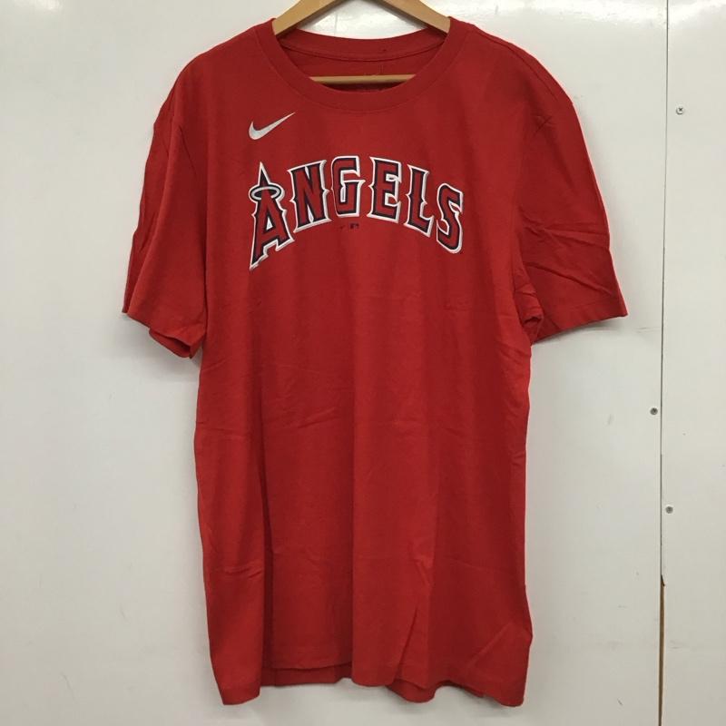 ナイキ NIKE Tシャツ 半袖 半袖カットソー プリントTシャツ クルーネックカットソー L ロゴ、文字 赤 / レッド / red メンズ USED 古着 中古 10154713