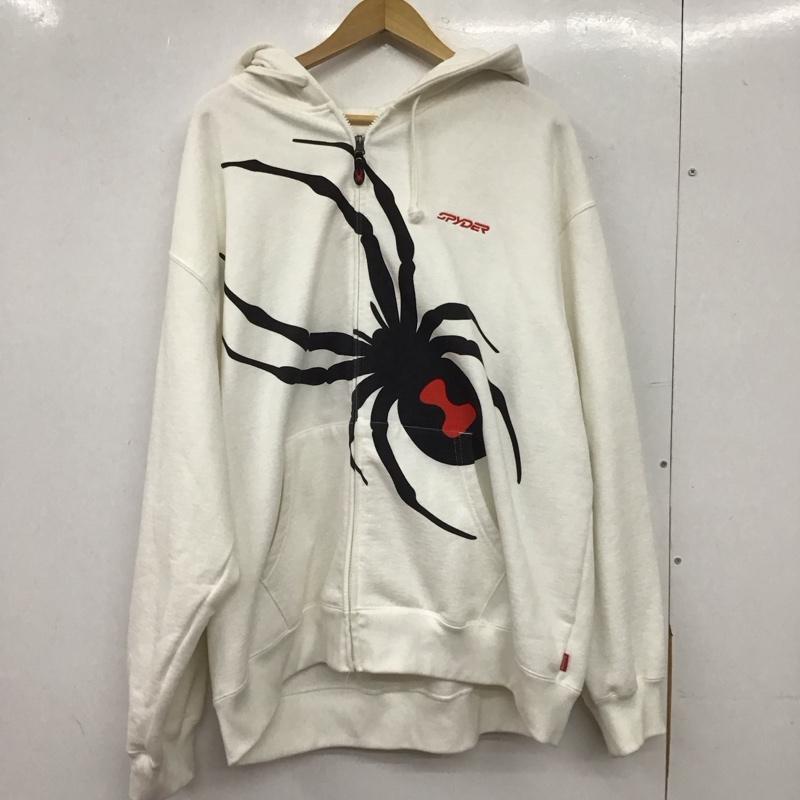 シュプリーム Supreme パーカー 長袖 24aw SpyderZipUpHooded XL プリント 白 / ホワイト / white メンズ USED 古着 中古 10154714