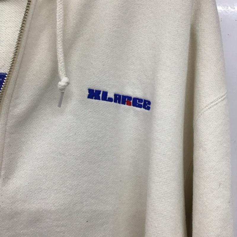エクストララージ XLARGE パーカー 長袖 rc-24295xl ZIPUPHOODEDSWEATSHIRT XL ロゴ、文字 アイボリー / アイボリー / メンズ USED 古着 中古 10154716