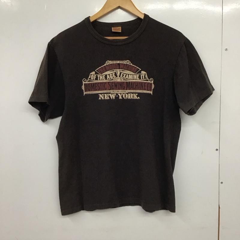 デラックスウエア DELUXEWARE Tシャツ 半袖 半袖カットソー プリントTシャツ クルーネックカットソー L プリント ダークブラウン / ダークブラウン / メンズ USED 古着 中古 10154718