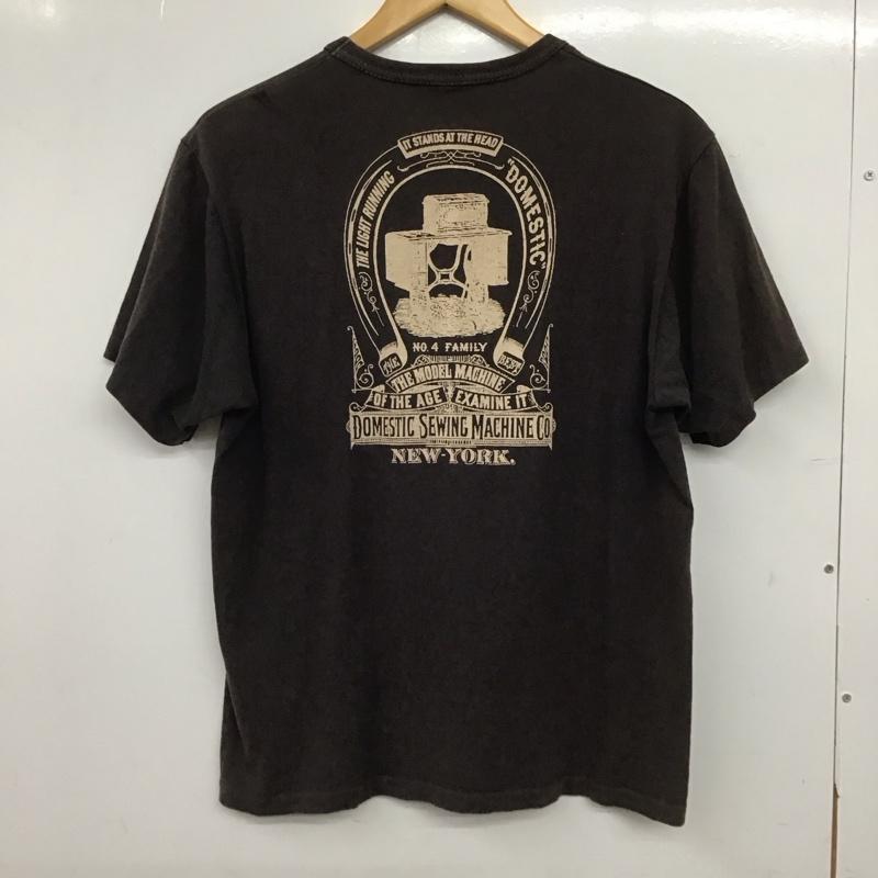 デラックスウエア DELUXEWARE Tシャツ 半袖 半袖カットソー プリントTシャツ クルーネックカットソー L プリント ダークブラウン / ダークブラウン / メンズ USED 古着 中古 10154718