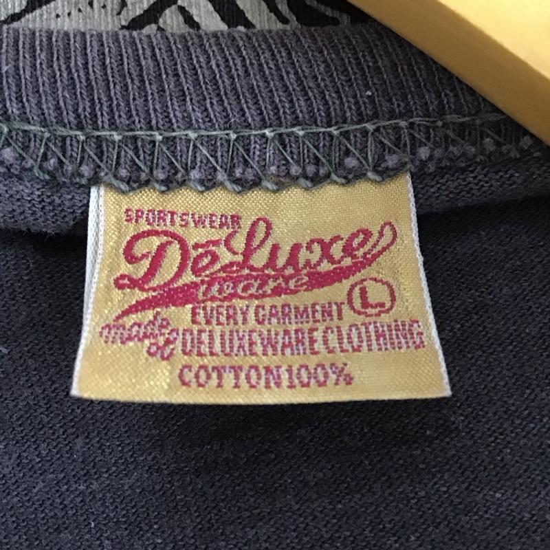 デラックスウエア DELUXEWARE Tシャツ 半袖 半袖カットソー プリントTシャツ クルーネックカットソー L プリント ダークブラウン / ダークブラウン / メンズ USED 古着 中古 10154718