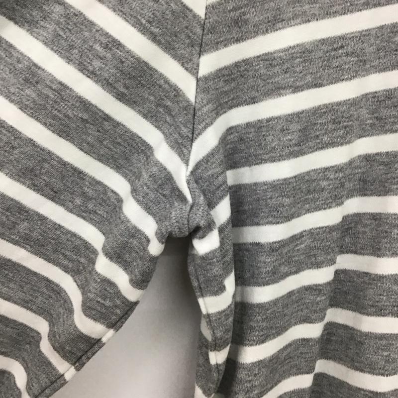 ポロラルフローレン POLO RALPH LAUREN カットソー 長袖 長袖ニットカットソー クルーネック L ボーダー柄 白 / ホワイト / white X 灰 / グレー / gray メンズ USED 古着 中古 10154719