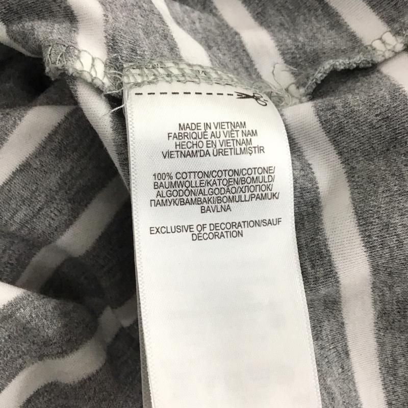 ポロラルフローレン POLO RALPH LAUREN カットソー 長袖 長袖ニットカットソー クルーネック L ボーダー柄 白 / ホワイト / white X 灰 / グレー / gray メンズ USED 古着 中古 10154719