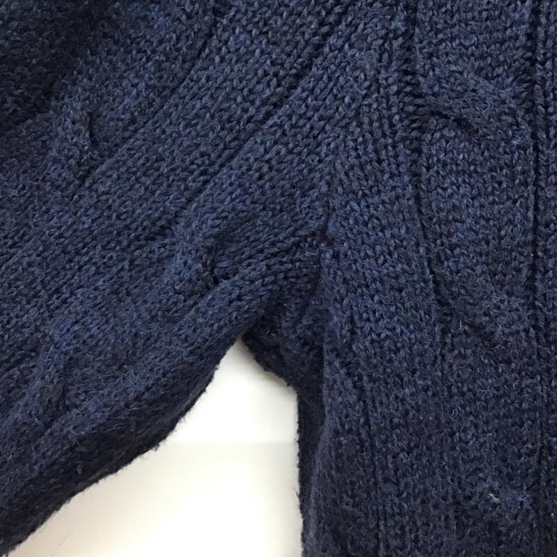 ポロラルフローレン POLO RALPH LAUREN ニット、セーター 長袖 長袖ニットカットソー クルーネック セーター XS ロゴ、文字 紺 / ネイビー / navy メンズ USED 古着 中古 10154722