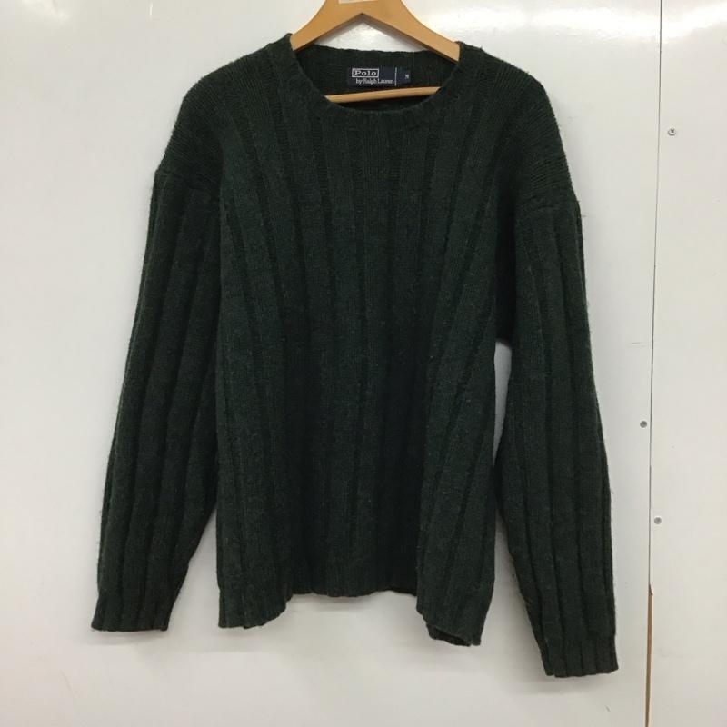 ポロバイラルフローレン Polo by RALPH LAUREN ニット、セーター 長袖 長袖ニットカットソー クルーネック セーター M  緑 / グリーン / green メンズ USED 古着 中古 10154723