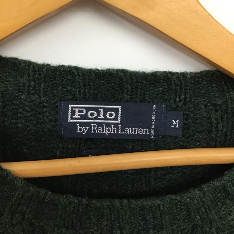 ポロバイラルフローレン Polo by RALPH LAUREN ニット、セーター 長袖 長袖ニットカットソー クルーネック セーター M  緑 / グリーン / green メンズ USED 古着 中古 10154723