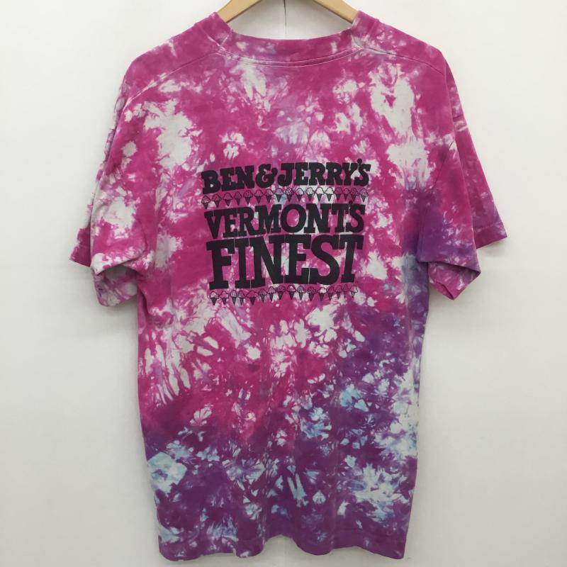 フルーツオブザルーム FRUIT OF THE LOOM Tシャツ 半袖 Ben&Jerry`s 80s USA製 タイダイ柄 Tシャツ CHERRY GARCIA L 総柄 紫 / パープル / purple メンズ USED 古着 中古 10154726