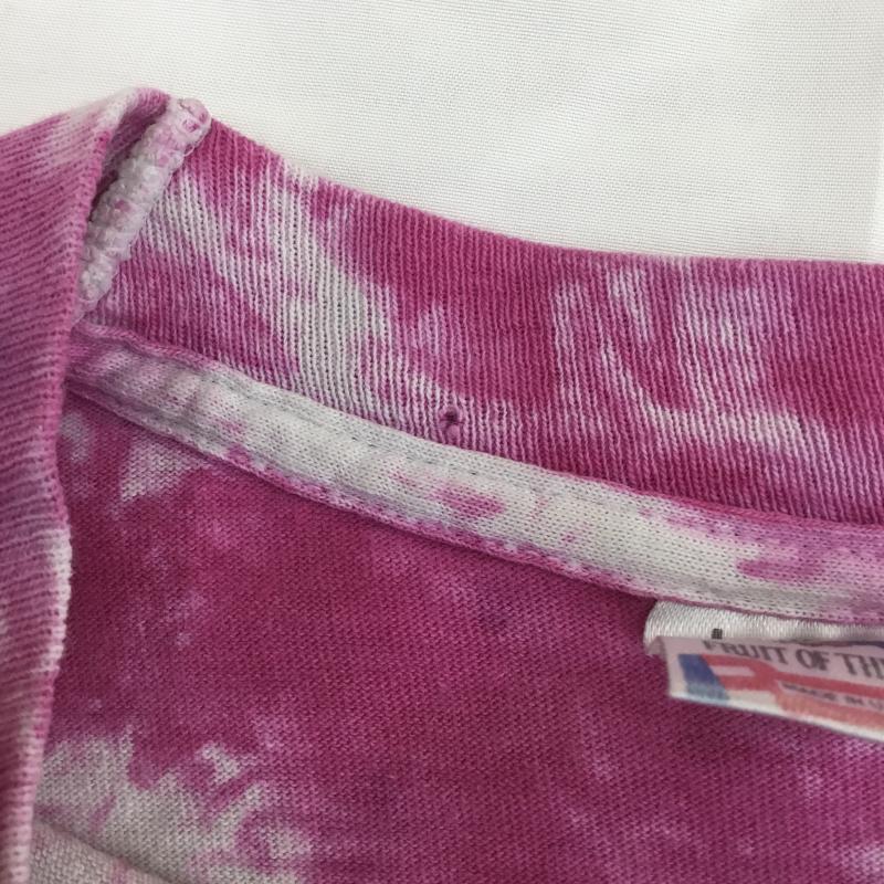 フルーツオブザルーム FRUIT OF THE LOOM Tシャツ 半袖 Ben&Jerry`s 80s USA製 タイダイ柄 Tシャツ CHERRY GARCIA L 総柄 紫 / パープル / purple メンズ USED 古着 中古 10154726