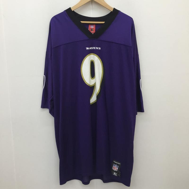 リーボック Reebok Tシャツ 半袖 Reebok NFL RAVENS ゲームシャツ 9番 XXL ロゴ、文字 紫 / パープル / purple メンズ USED 古着 中古 10154727