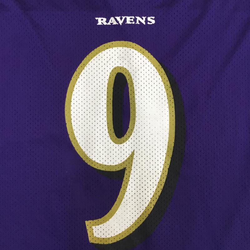 リーボック Reebok Tシャツ 半袖 Reebok NFL RAVENS ゲームシャツ 9番 XXL ロゴ、文字 紫 / パープル / purple メンズ USED 古着 中古 10154727