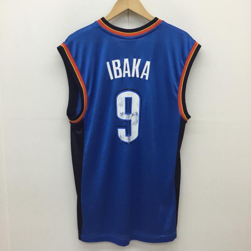 アディダス adidas タンクトップ タンクトップ adidas NBA OKLAHOMACITY IBAKA 9 バスケットボールユニフォーム S ロゴ、文字 青 / ブルー / blue メンズ USED 古着 中古 10154734