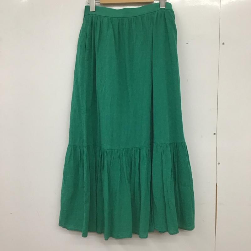 ニコアンド niko and... スカート ロングスカート L 無地 緑 / グリーン / green レディース USED 古着 中古 10154737