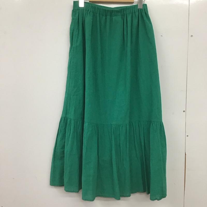 ニコアンド niko and... スカート ロングスカート L 無地 緑 / グリーン / green レディース USED 古着 中古 10154737