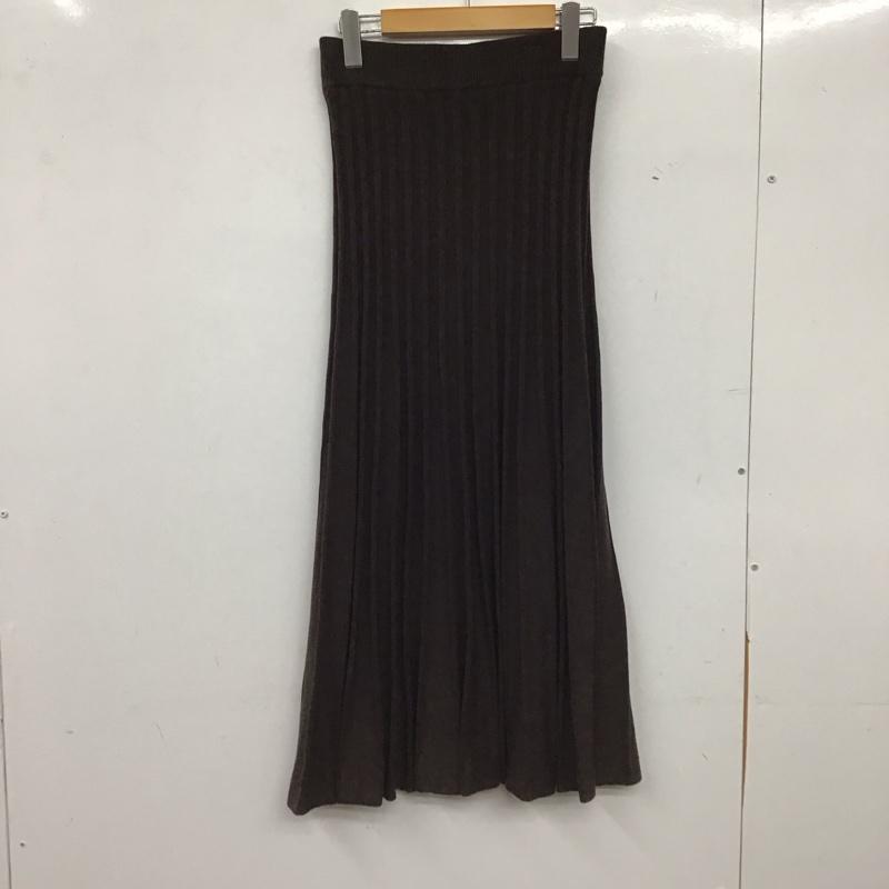 ひより HIYORI スカート ロングスカート ニットスカート 無地 茶 / ブラウン / brown レディース USED 古着 中古 10154738