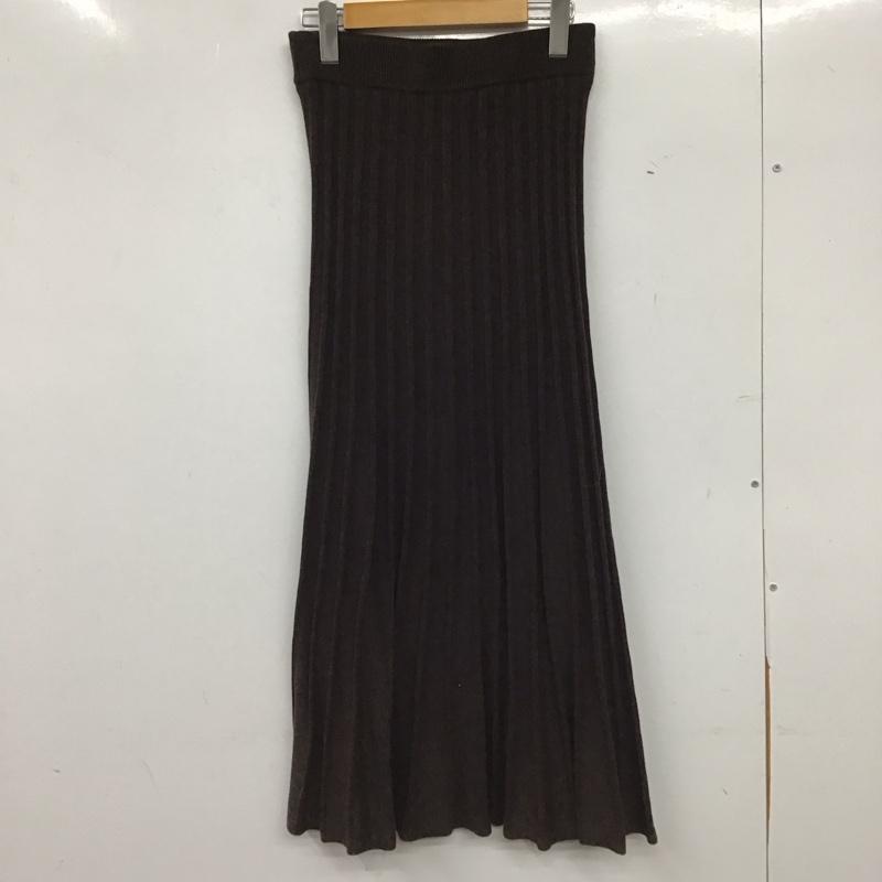 ひより HIYORI スカート ロングスカート ニットスカート 無地 茶 / ブラウン / brown レディース USED 古着 中古 10154738