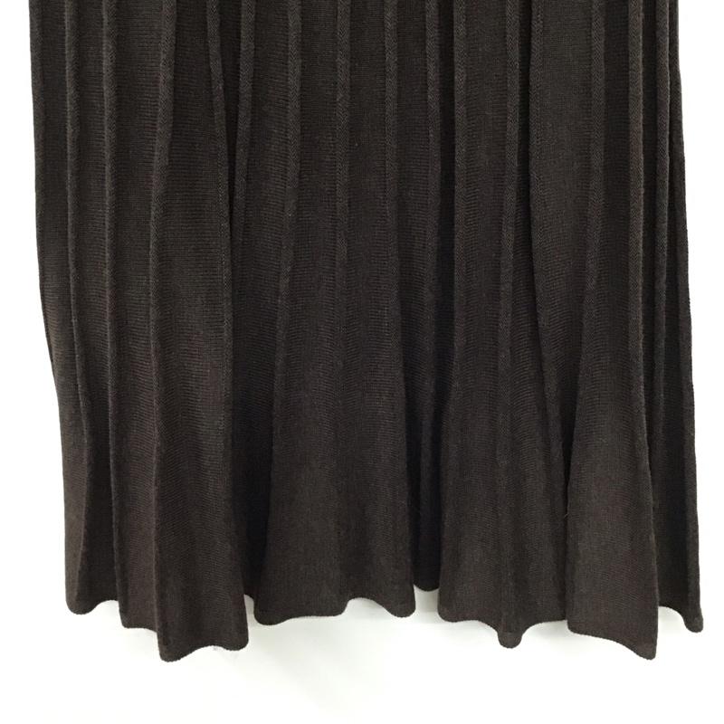 ひより HIYORI スカート ロングスカート ニットスカート 無地 茶 / ブラウン / brown レディース USED 古着 中古 10154738