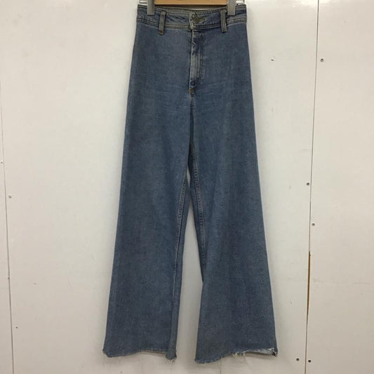 ザラ ZARA パンツ デニム、ジーンズ 34 無地 水色 / ライトブルー / レディース USED 古着 中古 10154746