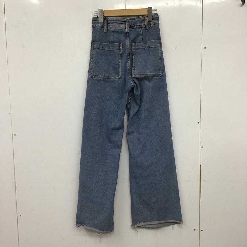 ザラ ZARA パンツ デニム、ジーンズ 34 無地 水色 / ライトブルー / レディース USED 古着 中古 10154746