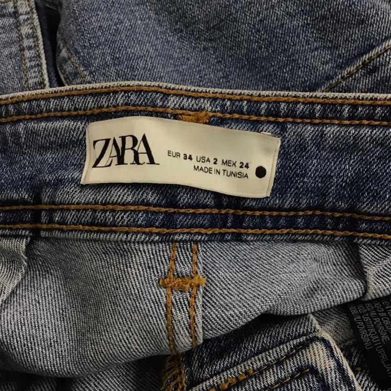 ザラ ZARA パンツ デニム、ジーンズ 34 無地 水色 / ライトブルー / レディース USED 古着 中古 10154746
