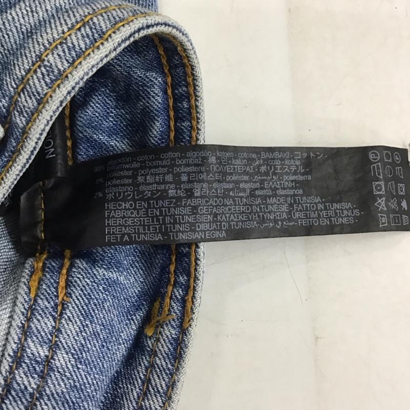 ザラ ZARA パンツ デニム、ジーンズ 34 無地 水色 / ライトブルー / レディース USED 古着 中古 10154746