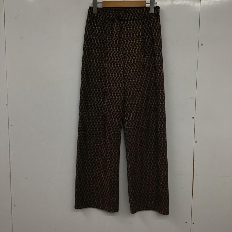 ジーナシス JEANASIS パンツ スラックス JS050512YG ラメジャガードカットパンツ FREE 総柄 茶 / ブラウン / brown X ベージュ / ベージュ / beige X マルチカラー / マルチカラー / multicolor レディース USED 古着 中古 10154747