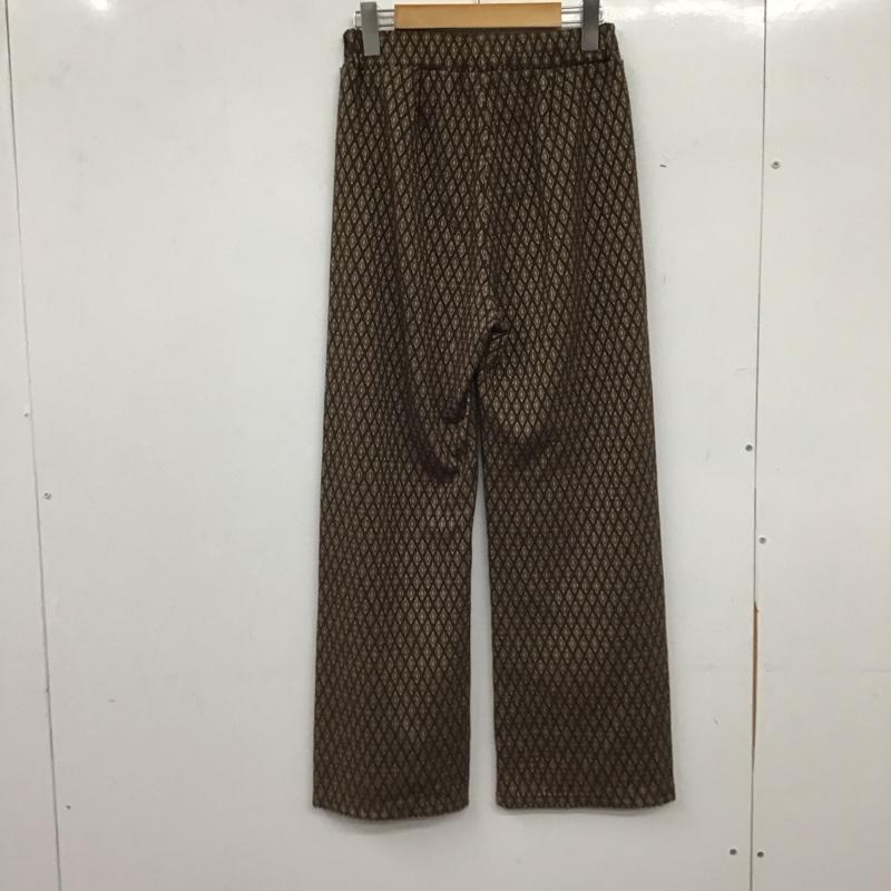 ジーナシス JEANASIS パンツ スラックス JS050512YG ラメジャガードカットパンツ FREE 総柄 茶 / ブラウン / brown X ベージュ / ベージュ / beige X マルチカラー / マルチカラー / multicolor レディース USED 古着 中古 10154747