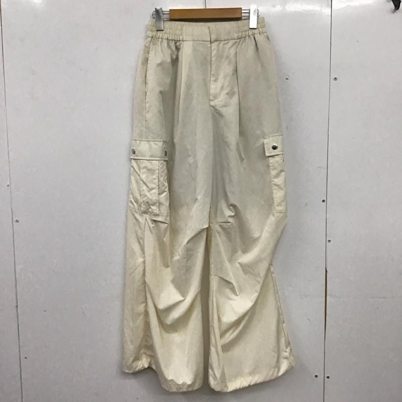 ジーナシス JEANASIS パンツ ワークパンツ、ペインターパンツ JS050904CF シャンブレーフラップカーゴパンツ M 無地 オフホワイト / オフホワイト / レディース USED 古着 中古 10154759
