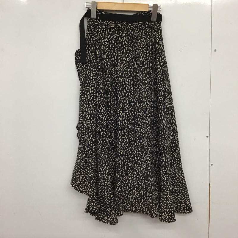 リップサービス LIPSERVICE スカート ロングスカート 000422500460 インナーパンツ付ラッフルスカート 総柄 黒 / ブラック / black レディース USED 古着 中古 10154765
