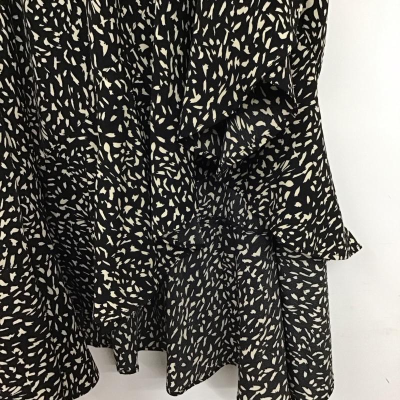 リップサービス LIPSERVICE スカート ロングスカート 000422500460 インナーパンツ付ラッフルスカート 総柄 黒 / ブラック / black レディース USED 古着 中古 10154765