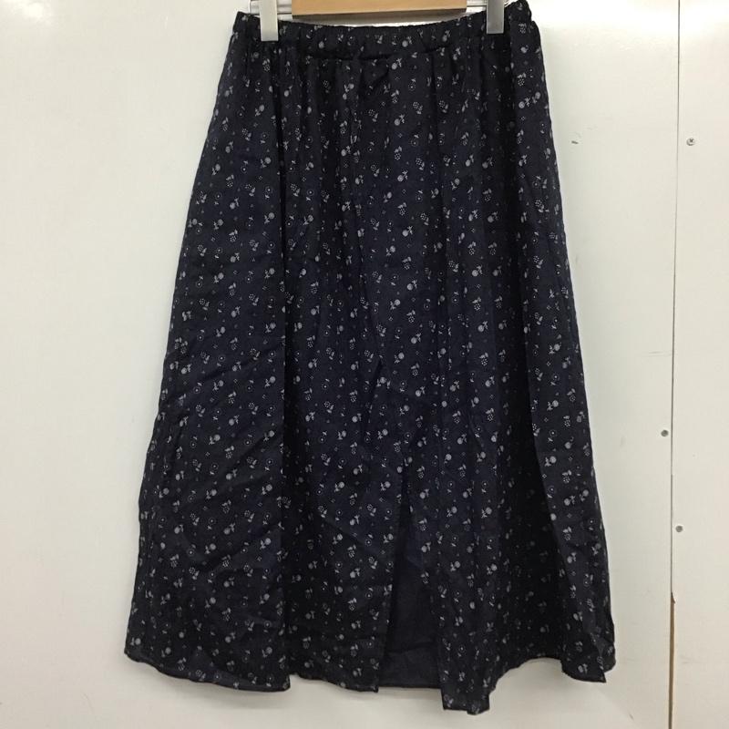 サマンサモスモス Samansa Mos2 スカート ロングスカート FREE 総柄 紺 / ネイビー / navy レディース USED 古着 中古 10154775