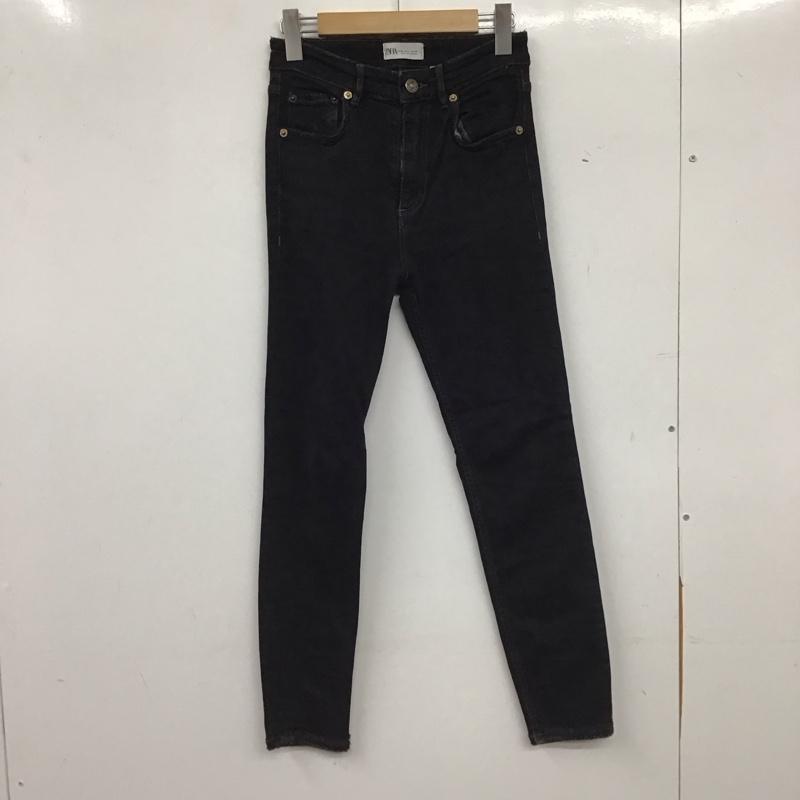 ザラ ZARA パンツ デニム、ジーンズ 36 無地 黒 / ブラック / black レディース USED 古着 中古 10154778