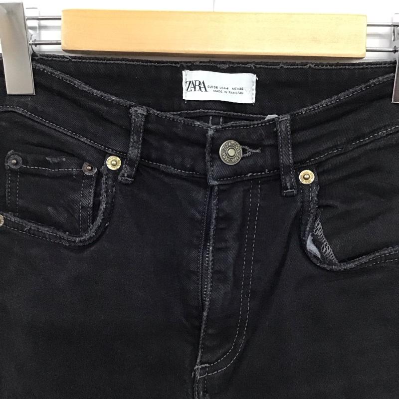 ザラ ZARA パンツ デニム、ジーンズ 36 無地 黒 / ブラック / black レディース USED 古着 中古 10154778